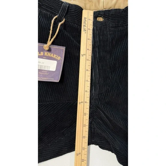 Bills Khakis Corduroy Button Fly Pants Fits Men's 32 Tagged (34) Unhemmed NWT